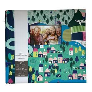Park Lane Scrapbook 12x12 Postbound Jumbo Colorful Small Town NEW